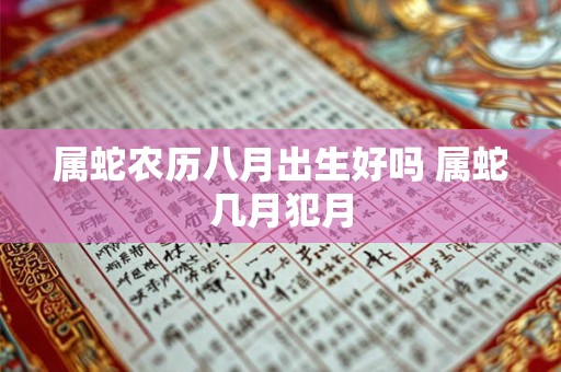 属蛇农历八月出生好吗 属蛇几月犯月
