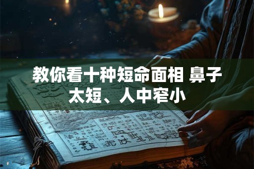教你看十种短命面相 鼻子太短、人中窄小