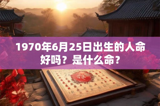 1970年6月25日出生的人命好吗？是什么命？