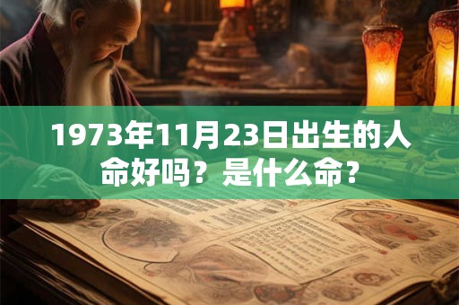 1973年11月23日出生的人命好吗？是什么命？