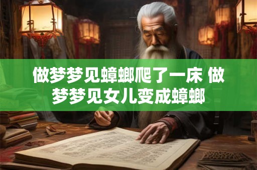 做梦梦见蟑螂爬了一床 做梦梦见女儿变成蟑螂