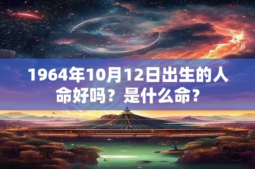 1964年10月12日出生的人命好吗？是什么命？