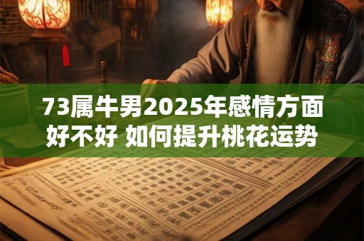 详细阅读:73属牛男2025年感情方面好不好 如何提升桃花运势 73属牛男2025年感情方面好不好 如何提升桃花运势