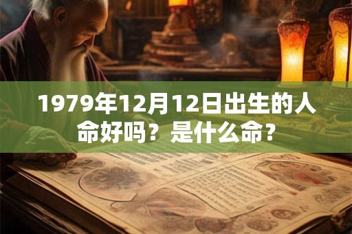 1979年12月12日出生的人命好吗？是什么命？
