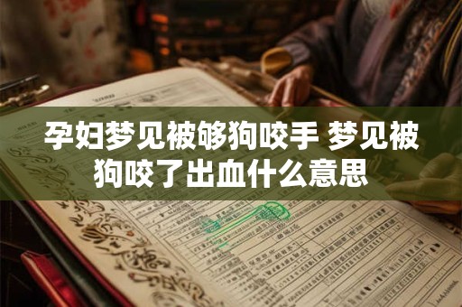 孕妇梦见被够狗咬手 梦见被狗咬了出血什么意思