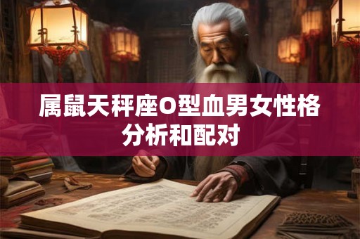 属鼠天秤座O型血男女性格分析和配对