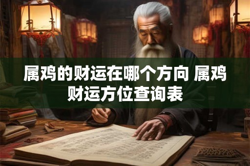 属鸡的财运在哪个方向 属鸡财运方位查询表