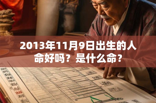 2013年11月9日出生的人命好吗？是什么命？