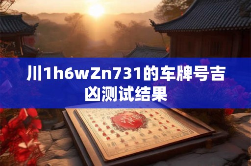 川1h6wZn731的车牌号吉凶测试结果