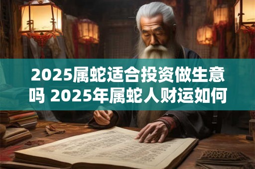 2025属蛇适合投资做生意吗 2025年属蛇人财运如何