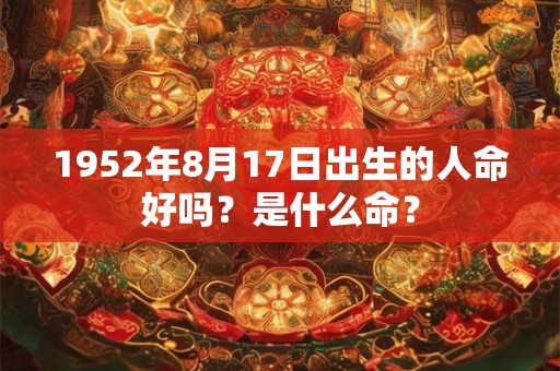 1952年8月17日出生的人命好吗？是什么命？