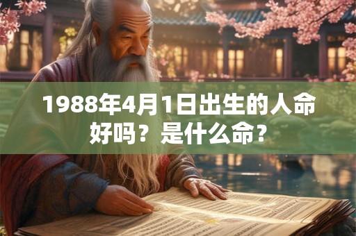 1988年4月1日出生的人命好吗？是什么命？