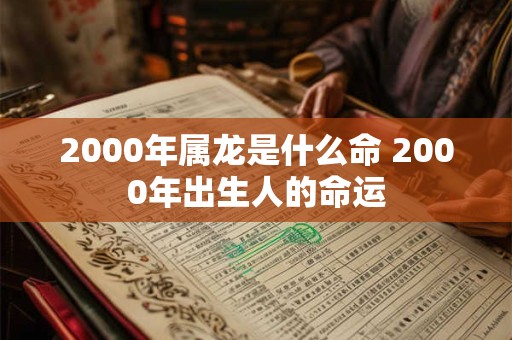 2000年属龙是什么命 2000年出生人的命运