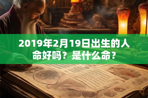 2019年2月19日出生的人命好吗？是什么命？
