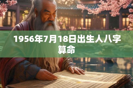 1956年7月18日出生人八字算命