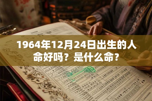 1964年12月24日出生的人命好吗？是什么命？