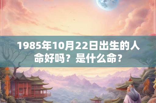 1985年10月22日出生的人命好吗？是什么命？