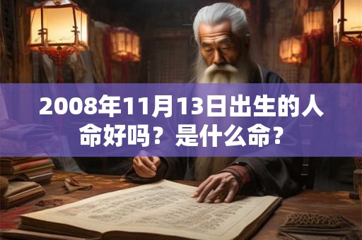 2008年11月13日出生的人命好吗？是什么命？