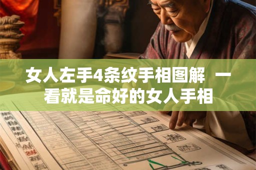 女人左手4条纹手相图解  一看就是命好的女人手相