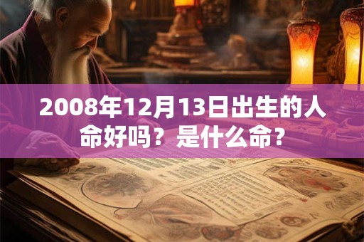 2008年12月13日出生的人命好吗？是什么命？