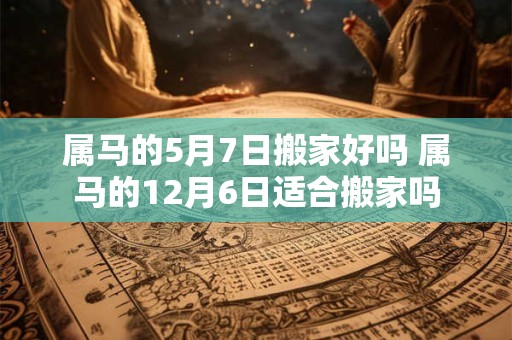 属马的5月7日搬家好吗 属马的12月6日适合搬家吗