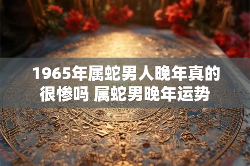 1965年属蛇男人晚年真的很惨吗 属蛇男晚年运势