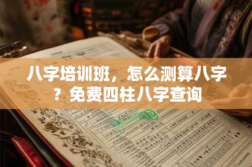 八字培训班，怎么测算八字？免费四柱八字查询