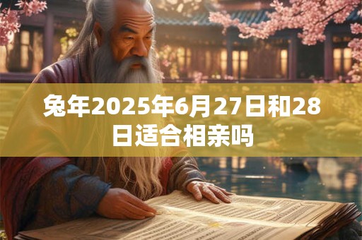 兔年2025年6月27日和28日适合相亲吗