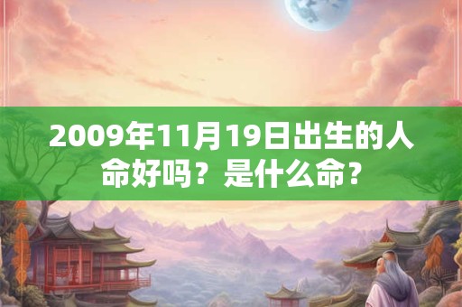 2009年11月19日出生的人命好吗?是什么命? 2009年11月19日出生的人命好吗?是什么命?