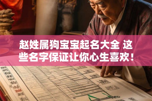 赵姓属狗宝宝起名大全 这些名字保证让你心生喜欢! 赵姓属狗宝宝起名大全 这些名字保证让你心生喜欢!