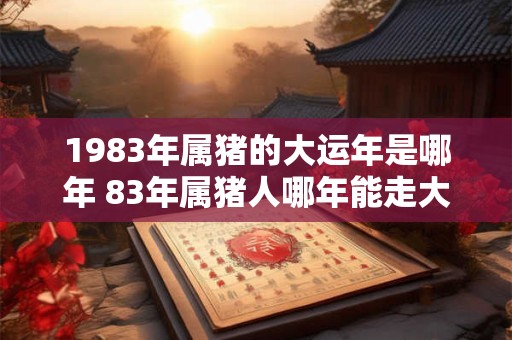 1983年属猪的大运年是哪年 83年属猪人哪年能走大运