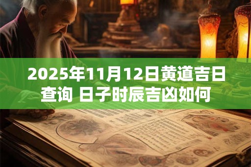 2025年11月12日黄道吉日查询 日子时辰吉凶如何
