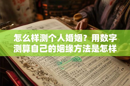 怎么样测个人婚姻？用数字测算自己的姻缘方法是怎样的？