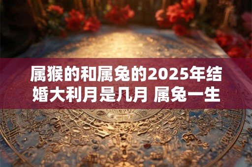 属猴的和属兔的2025年结婚大利月是几月 属兔一生婚姻好吗 属猴的和属兔的2025年结婚大利月是几月 属兔一生婚姻好吗