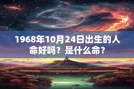 1968年10月24日出生的人命好吗？是什么命？