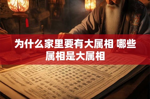 为什么家里要有大属相 哪些属相是大属相