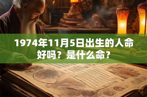 1974年11月5日出生的人命好吗？是什么命？