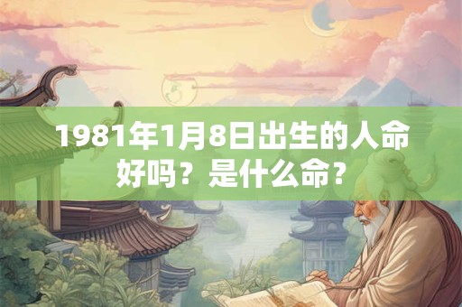 1981年1月8日出生的人命好吗？是什么命？