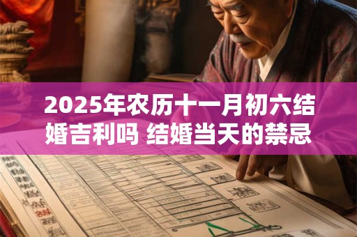 2025年农历十一月初六结婚吉利吗 结婚当天的禁忌
