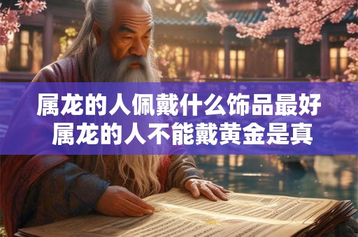 属龙的人佩戴什么饰品最好 属龙的人不能戴黄金是真的吗