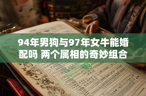94年男狗与97年女牛能婚配吗 两个属相的奇妙组合