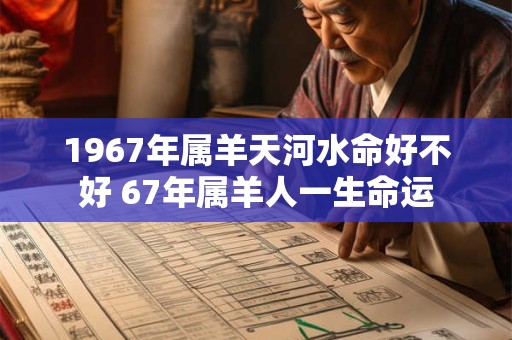 1967年属羊天河水命好不好 67年属羊人一生命运
