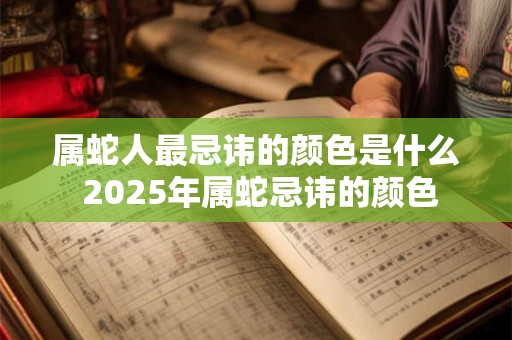 属蛇人最忌讳的颜色是什么 2025年属蛇忌讳的颜色