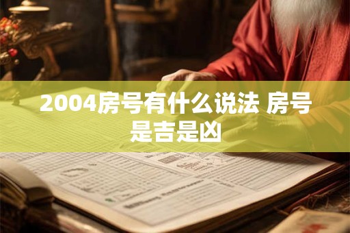 2004房号有什么说法 房号是吉是凶 2004房号有什么说法 房号是吉是凶