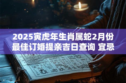 2025寅虎年生肖属蛇2月份最佳订婚提亲吉日查询 宜忌分析
