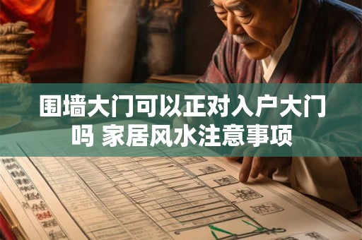围墙大门可以正对入户大门吗 家居风水注意事项