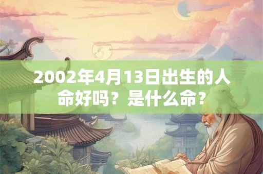 2002年4月13日出生的人命好吗？是什么命？