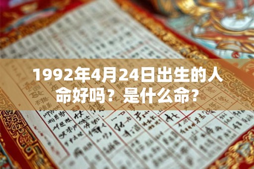 1992年4月24日出生的人命好吗？是什么命？