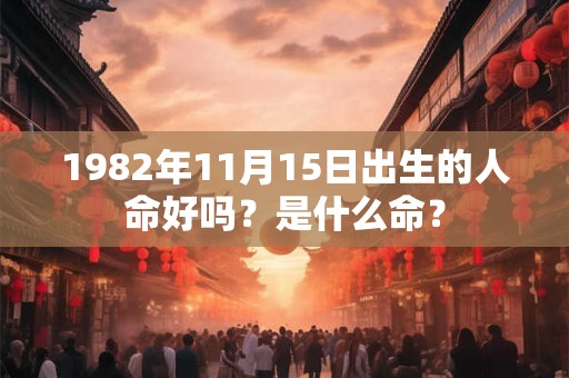 1982年11月15日出生的人命好吗？是什么命？