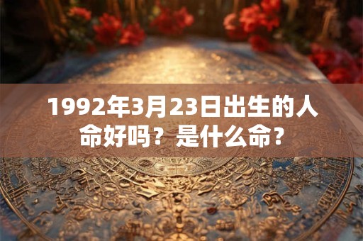 1992年3月23日出生的人命好吗？是什么命？